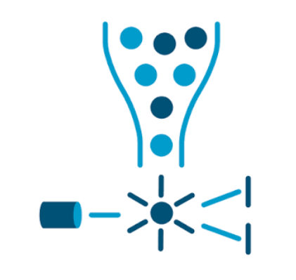 Simplified flow cytometry icon