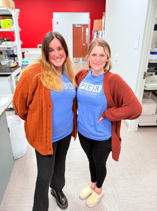 Karly and Megan in the lab
